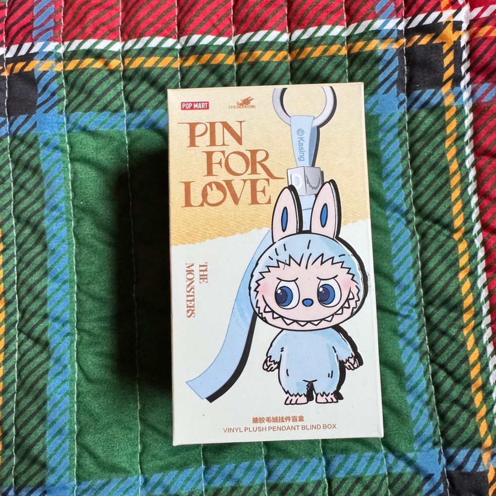 Pop Mart Labubu Pin for Love Vinyl Plush Pendant Letter “A” New Authentic